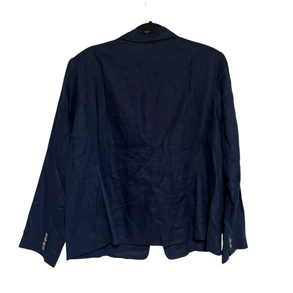 Quince 100% European Linen Structured Blazer Deep Navy Size XL - Picture 3 of 8